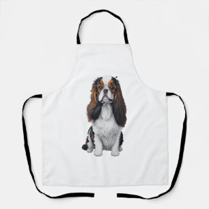 Delantal Un perro lindo Rey Charles Spaniel
