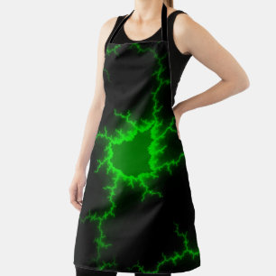 Delantal Un rayo verde alienígena golpea en negro picante