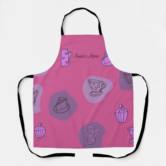 Delantal Un té raro moderno divertido 1 Apron (Anverso)