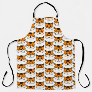 Delantal Un tigre Personalizado sonriente y agudo
