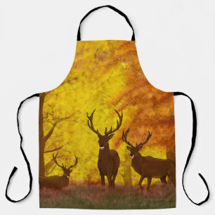 Delantal Una asombrosa ilustración de ciervo, caza, animal,