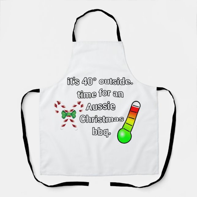 Delantal Una barbacoa de Navidades australianos (Anverso)