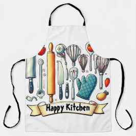 Delantal Una colección de utensilios de cocina Unisex Apron