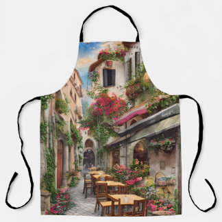 Delantal Una escena callejera italiana Serie de diseño de e
