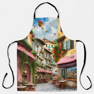 Delantal Una escena callejera italiana Serie de diseño de e
