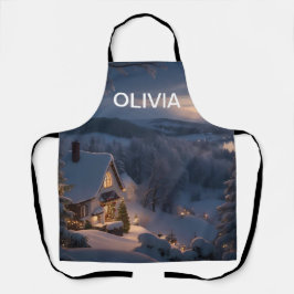 Delantal Una hermosa vista de los Navidades