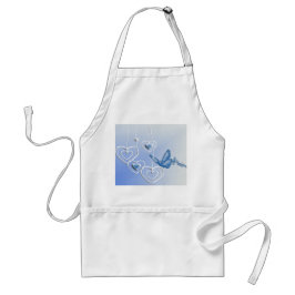 Delantal Una mariposa y corazones