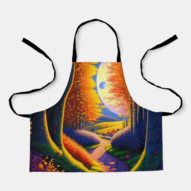 Delantal Una ruta estrecha entre el Cojín decorativo de bor (Anverso)