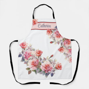 Delantal Unas rosas rosas preciosas personalizadas