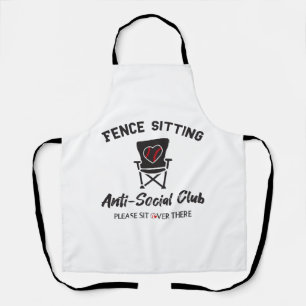Delantal Unas vallas divertidas sentadas anti club social B