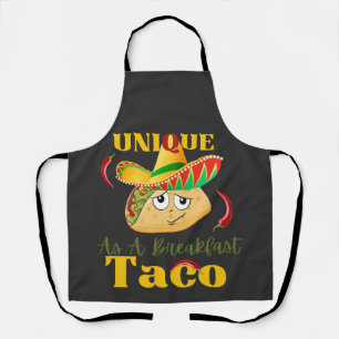 Delantal Único Como Desayuno Taco Feliz Taco Sonriente