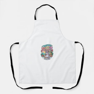 Delantal Unicorn Escape Tropical Unicorn POD Listo Arte POD