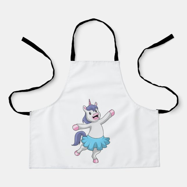 Delantal Unicornio como Ballerina en el ballet (Anverso)