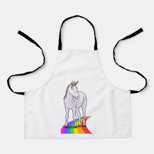 Delantal Unicornio con arcoiris