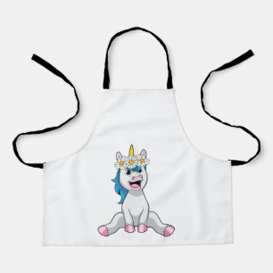 Delantal Unicornio con flores
