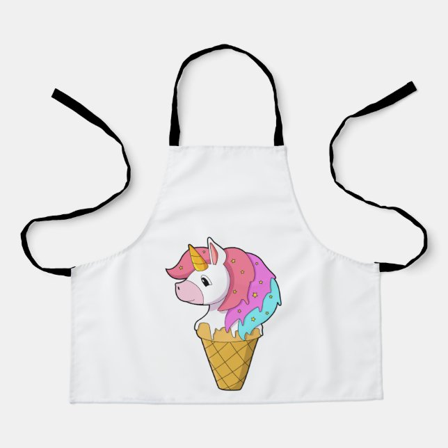 Delantal Unicornio con helado (Anverso)