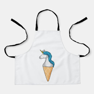 Delantal Unicornio con helado Waffle