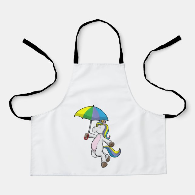 Delantal Unicornio con paraguas (Anverso)