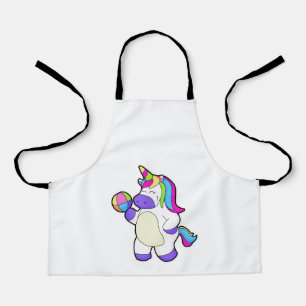 Delantal Unicornio con voleibol