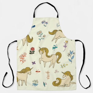 Delantal Unicornio de cosecha de vintage en el color de las