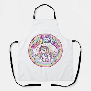 Delantal Unicornio En Mi Era Brillante Impresión Divertida 