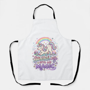 Delantal Unicornio Estirándose En Mi Tipografía Negrita Mág