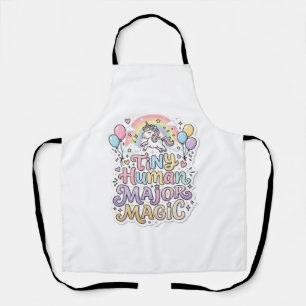 Delantal Unicornio Humano Pequeño Magia Mayor Vector Premiu