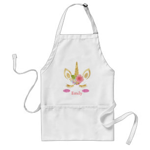 Delantal Unicornio lindo de encargo personalizado con el