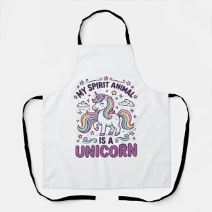 Delantal Unicornio Mi animal espiritual es un unicornio Tip