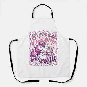 Delantal Unicornio No Todos Merecen Mis Brillos Elegantes