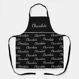 Delantal Uniforme de personal de chocolate negro blanco ele