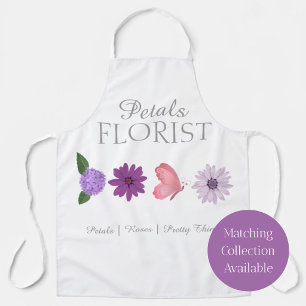 Delantal uniforme de personal de florería boutique moderna
