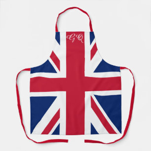 Delantal Union Jack - Monograma de bandera británi