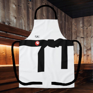 Delantal Unisex Estilo Asiático Personalizado Blan