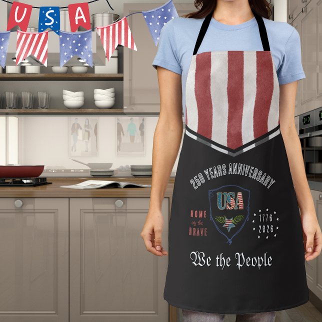 Delantal US 250 We the People Patriotic Anniversary BBQ (US 250 We the People Patriotic Anniversary BBQ Apron)