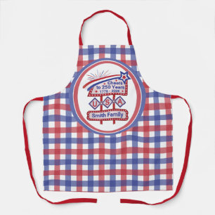 Delantal USA 250 personalizado - Marquee Retro Patriótico