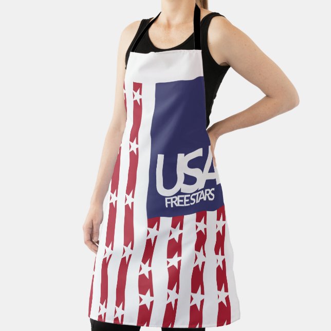 DELANTAL USA/EEUU FREE STARS FLAG BY MASANSER PIXELAT (in situ)