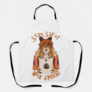 Delantal ¡Usa una máscara!