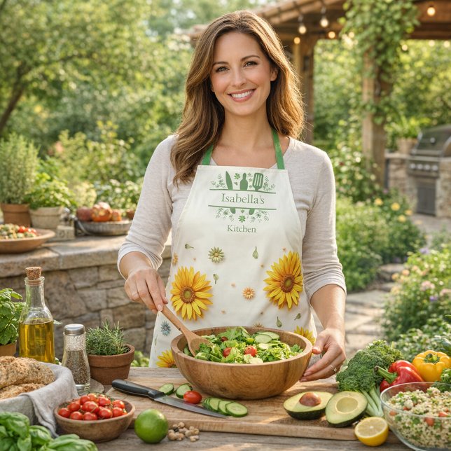 Delantal Utensilios de cocina amarillo girasol (Subido por el creador)