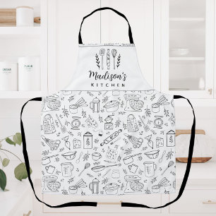 Delantal Utensilios de cocina personalizados a mano