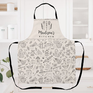 Delantal Utensilios de cocina personalizados a mano