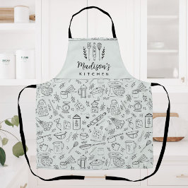 Delantal Utensilios de cocina personalizados a mano