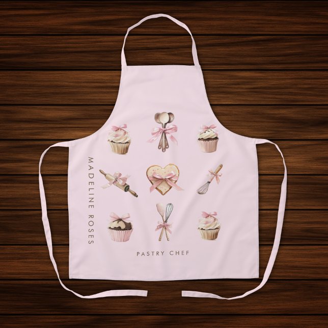 Delantal Utensilios rosados y tarta de pan Apron (Subido por el creador)