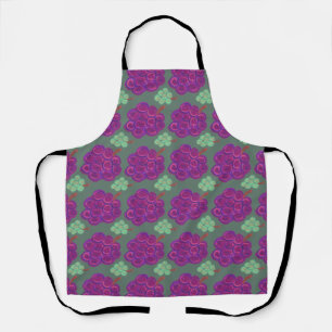 Delantal Uvas Moradas y Verdes