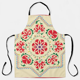 Delantal Uzbek ethnic vintage ornament suzanisuzani, fabric