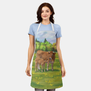 Delantal Vaca aubrac y ternera en salsa de primavera
