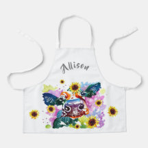 Vaca colorida con niños girasoles personalizada