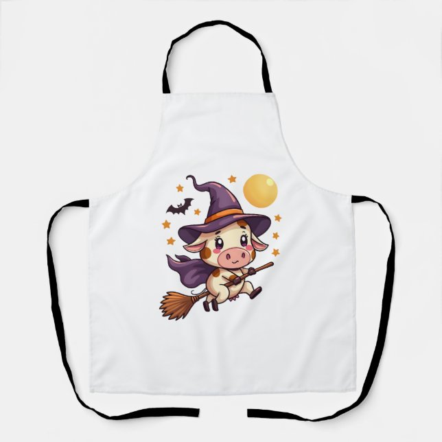 Delantal Vaca de bruja en un bastón de labios (Anverso)