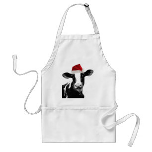 Delantal Vaca de Santa - vaca lechera que lleva el gorra de