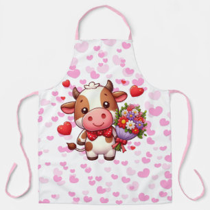 Delantal Vaca El día de San Valentín